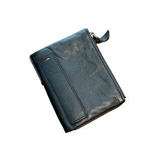 Black and Brown Unisex Pocket Wallet with zippers and compartments